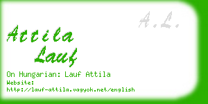 attila lauf business card